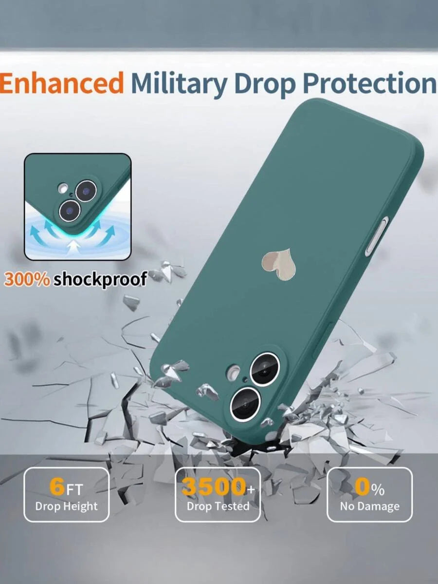 Shockproof Silicone Case – Anti-Fingerprint – Fits iPhone 12–16 Pro Max, S23 Ultra, Redmi Note 11 & OPPO