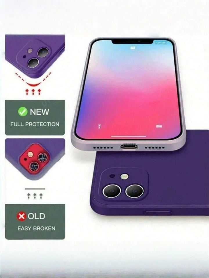 Shockproof Silicone Case – Anti-Fingerprint – Fits iPhone 12–16 Pro Max, S23 Ultra, Redmi Note 11 & OPPO