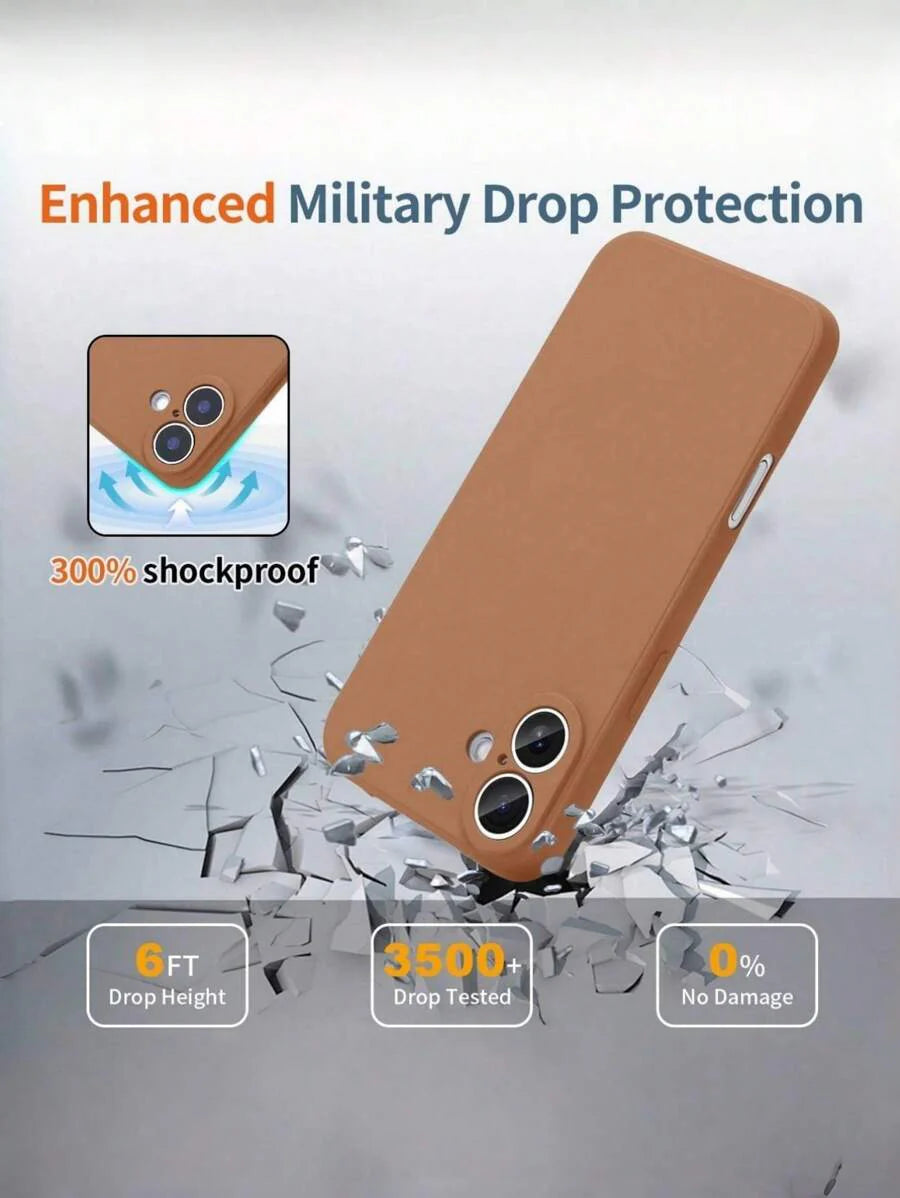 Shockproof Silicone Case – Anti-Fingerprint – Fits iPhone 12–16 Pro Max, S23 Ultra, Redmi Note 11 & OPPO