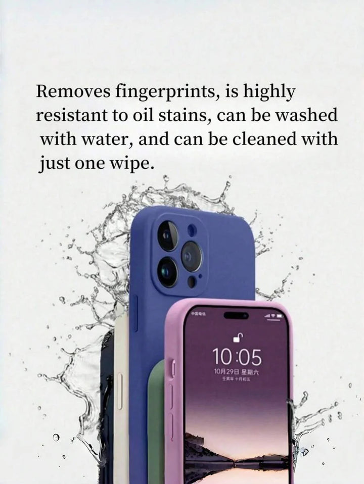 Shockproof Silicone Case – Anti-Fingerprint – Fits iPhone 12–16 Pro Max, S23 Ultra, Redmi Note 11 & OPPO