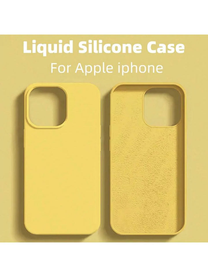Premium Liquid Silicone Case – Shockproof Cover for iPhone 11–16 Pro Max