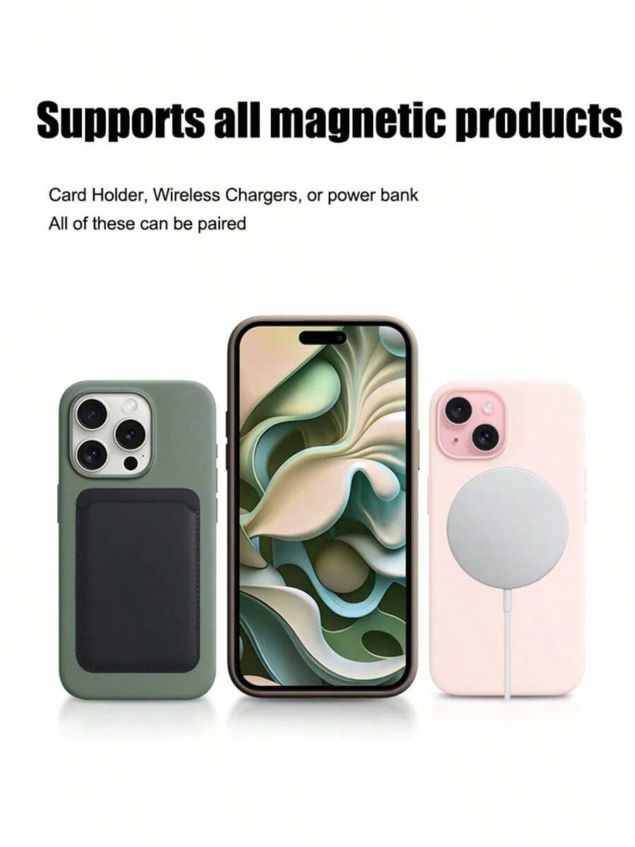 Luxury Magnetic Wireless Charging Case with Velvet – Compatible with iPhone 11 to 16 Series, Including 15 Pro Max & 14 Plus – Phone Case Accessories
