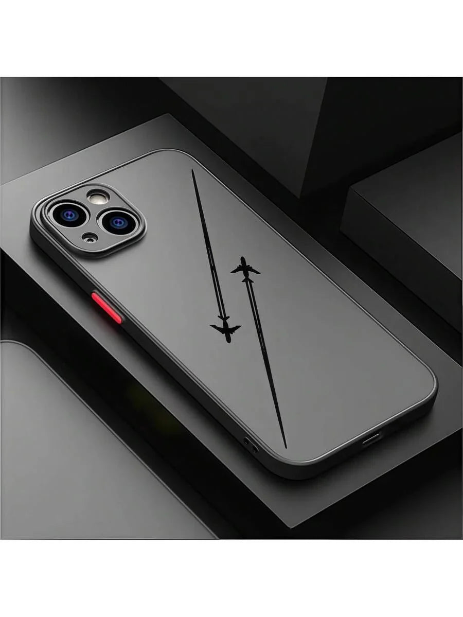 Custom Soft Airplane Print Case – Shockproof & Skin-Friendly for iPhone 11–16 Pro Max