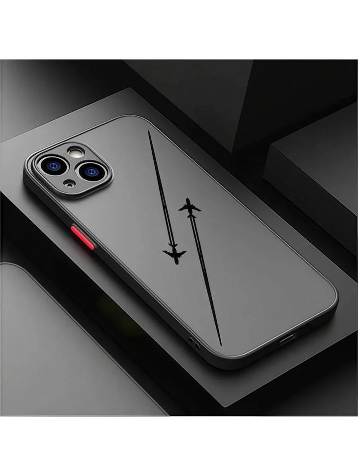 Custom Soft Airplane Print Case – Shockproof & Skin-Friendly for iPhone 11–16 Pro Max