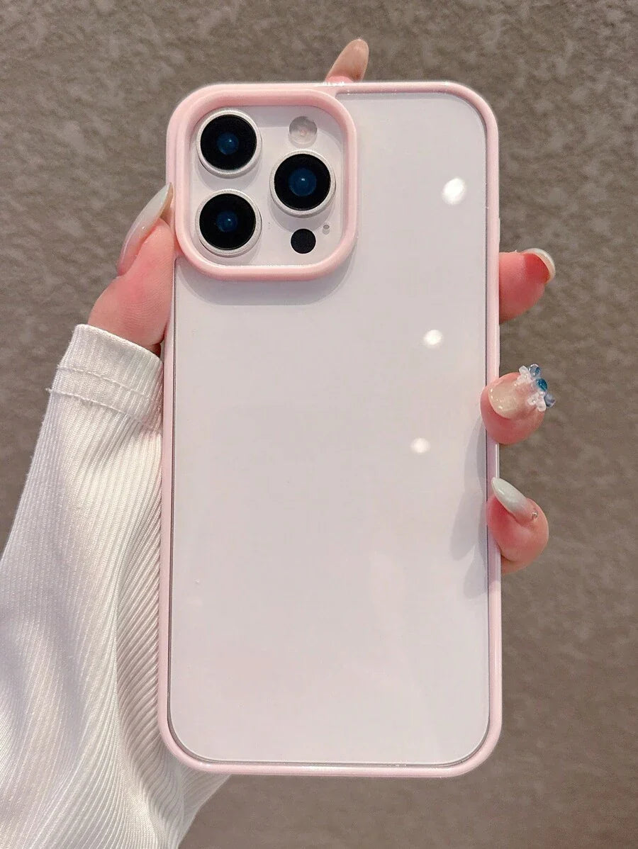 Simple Clear Acrylic Phone Case – Compatible with iPhone 7 to 16 Series (All Models)