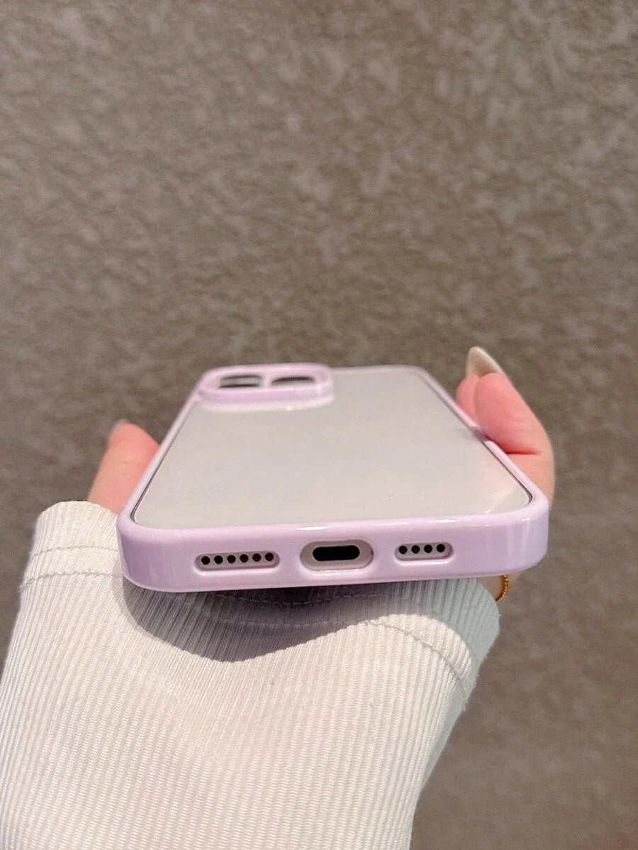 Simple Clear Acrylic Phone Case – Compatible with iPhone 7 to 16 Series (All Models)