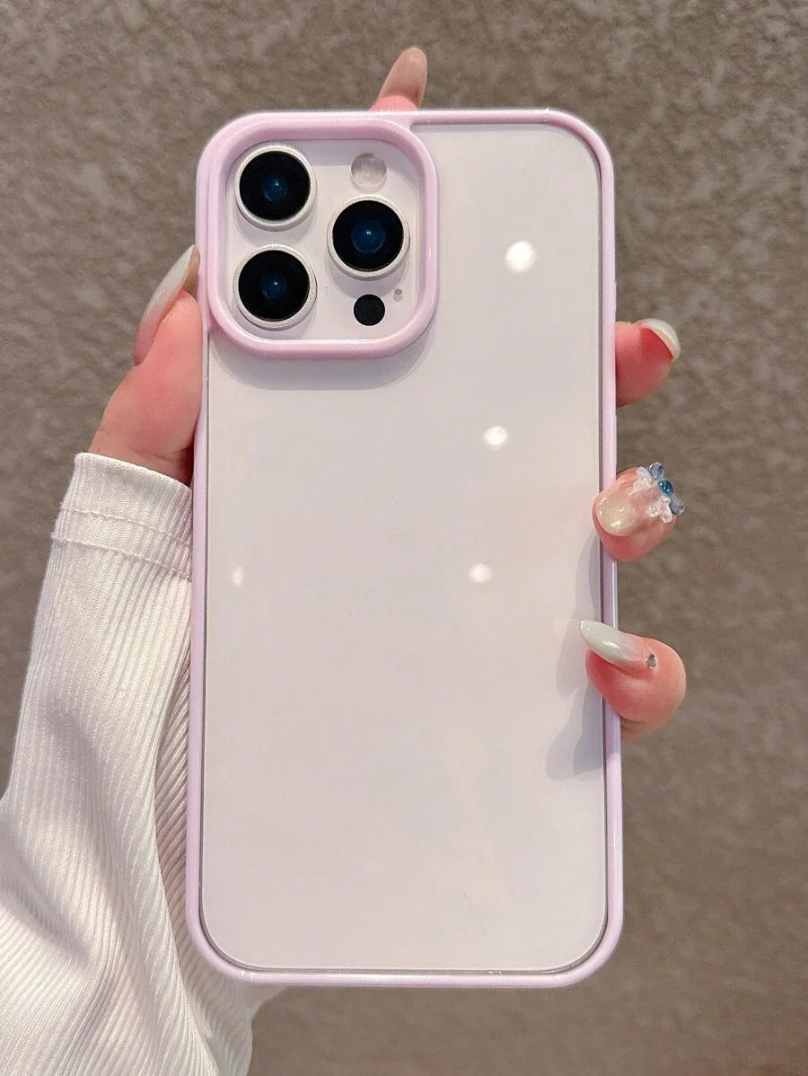 Simple Clear Acrylic Phone Case – Compatible with iPhone 7 to 16 Series (All Models)