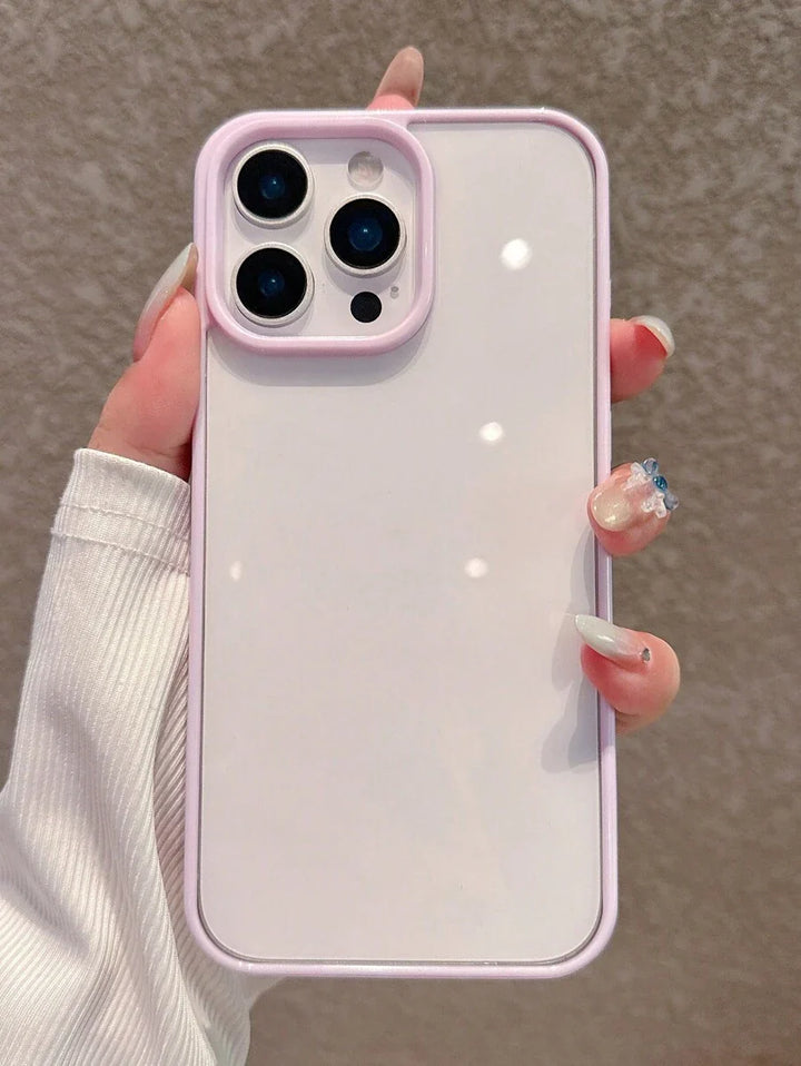 Simple Clear Acrylic Phone Case – Compatible with iPhone 7 to 16 Series (All Models)
