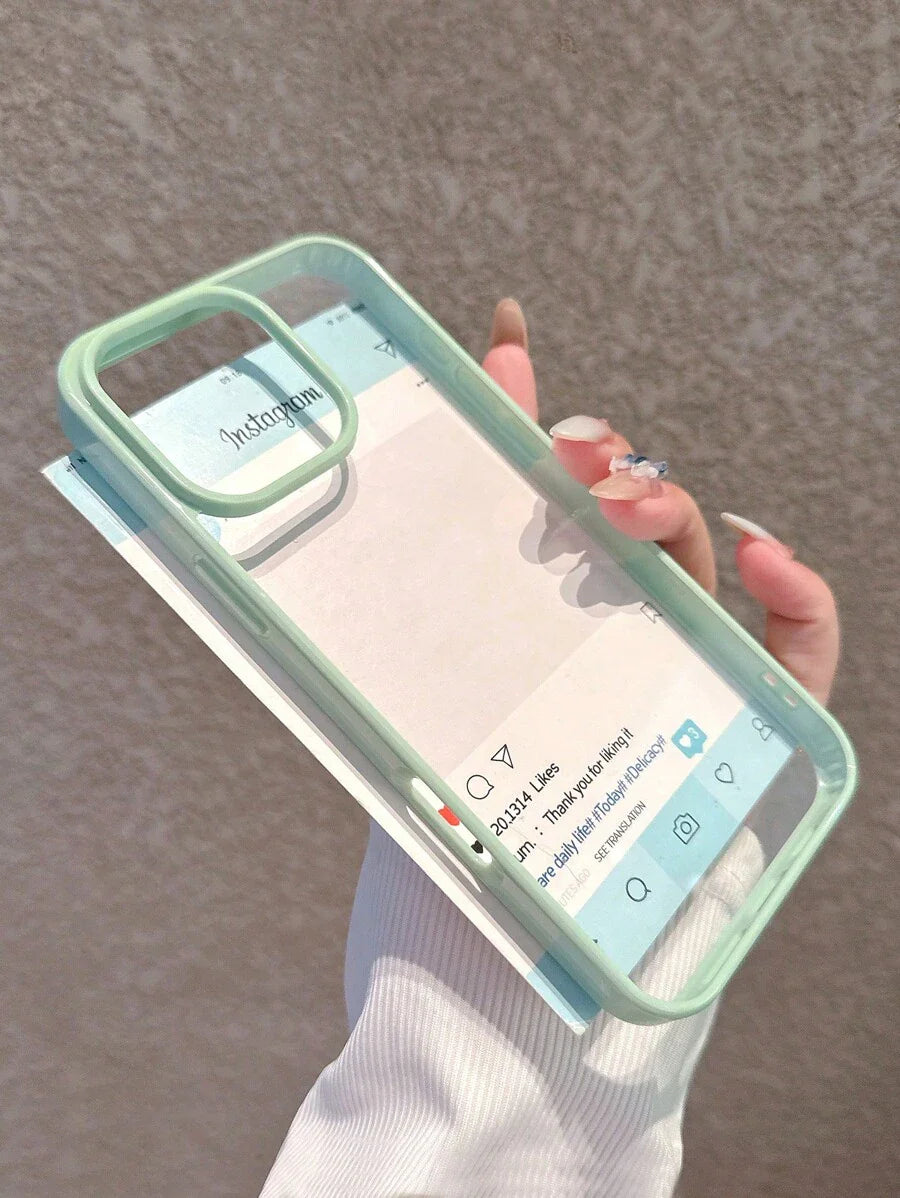 Simple Clear Acrylic Phone Case – Compatible with iPhone 7 to 16 Series (All Models)