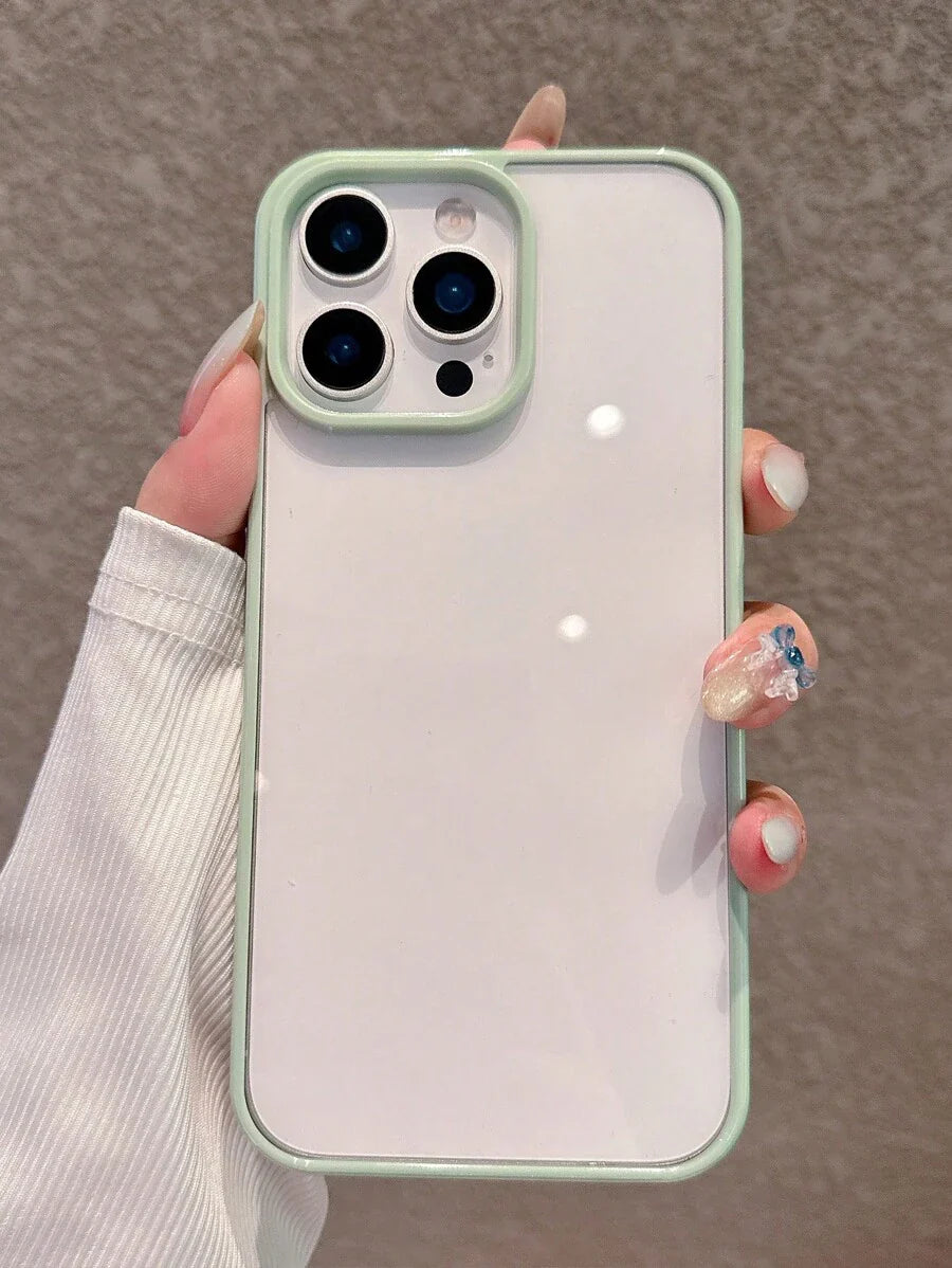 Simple Clear Acrylic Phone Case – Compatible with iPhone 7 to 16 Series (All Models)