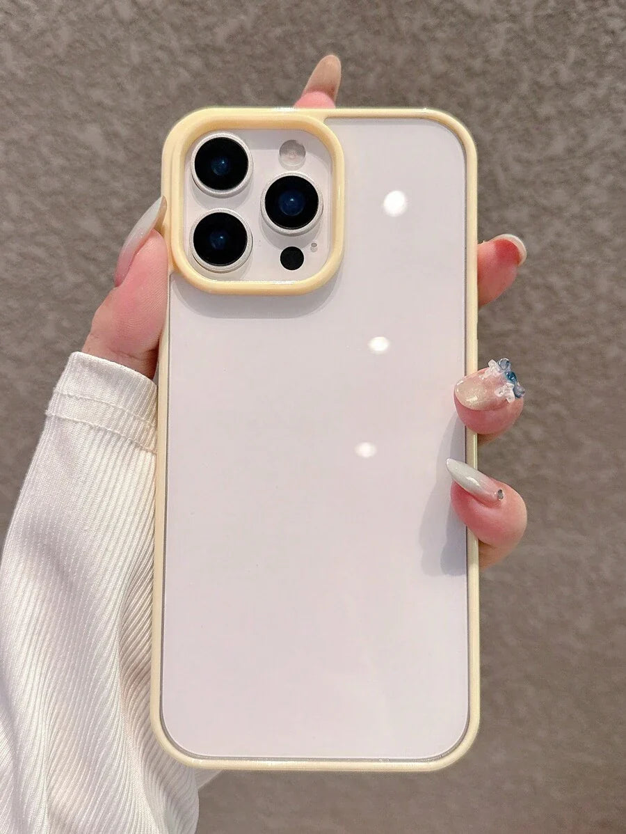 Simple Clear Acrylic Phone Case – Compatible with iPhone 7 to 16 Series (All Models)
