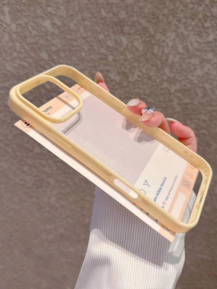Simple Clear Acrylic Phone Case – Compatible with iPhone 7 to 16 Series (All Models)
