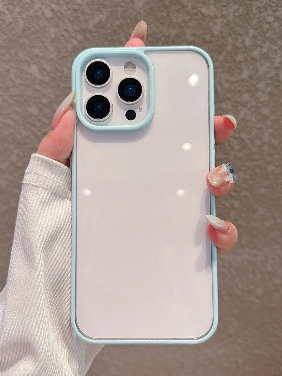 Simple Clear Acrylic Phone Case – Compatible with iPhone 7 to 16 Series (All Models)
