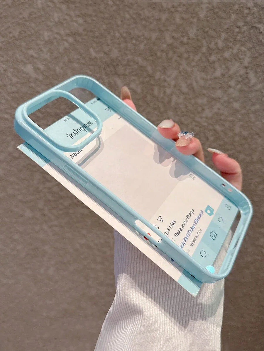 Simple Clear Acrylic Phone Case – Compatible with iPhone 7 to 16 Series (All Models)