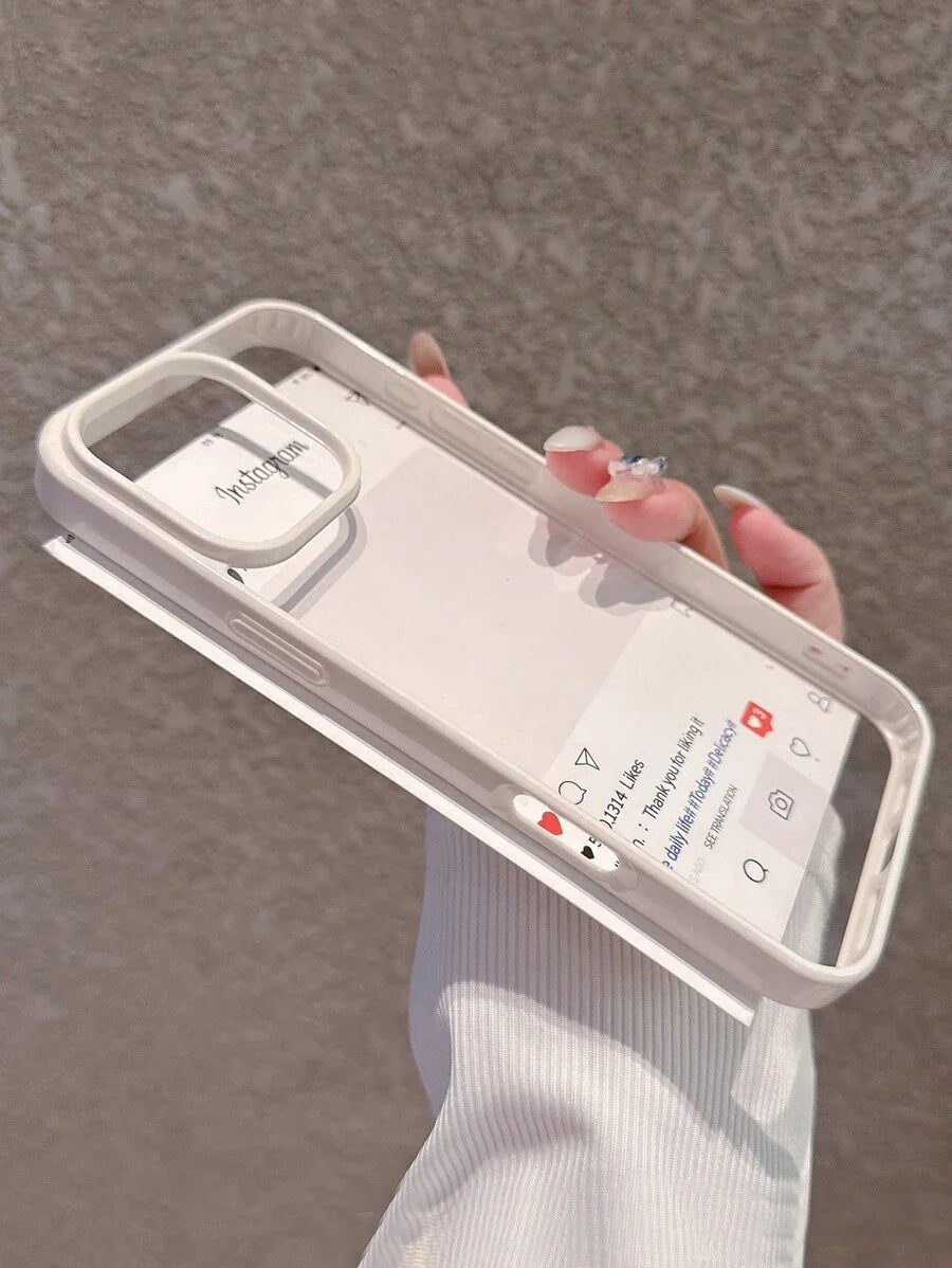Simple Clear Acrylic Phone Case – Compatible with iPhone 7 to 16 Series (All Models)