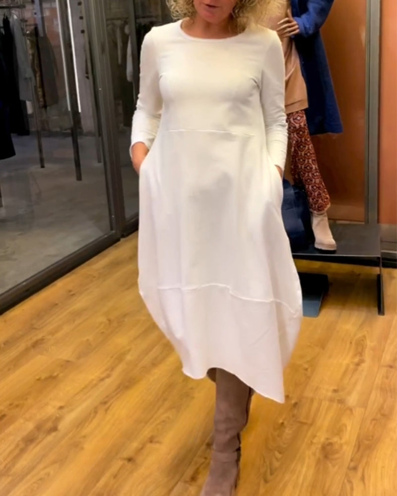 Emilia Midi Dress with Pockets