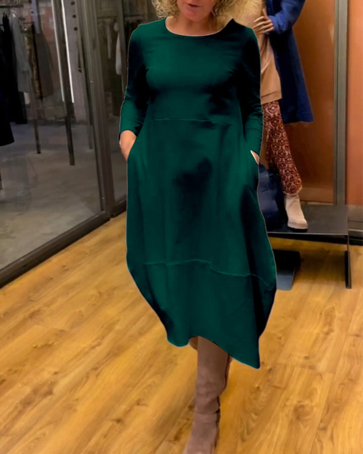 Emilia Midi Dress with Pockets