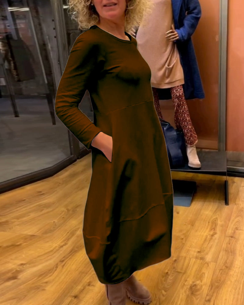 Emilia Midi Dress with Pockets