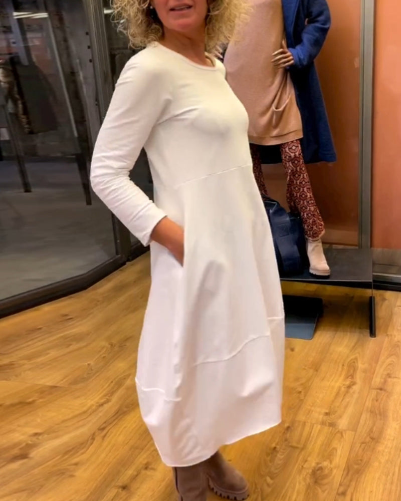Emilia Midi Dress with Pockets