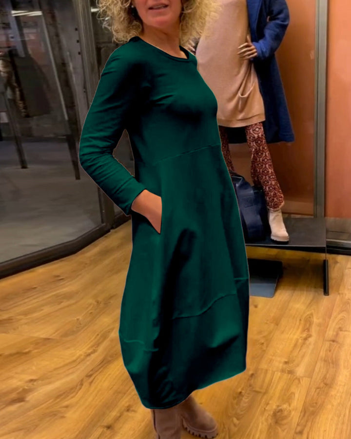 Emilia Midi Dress with Pockets
