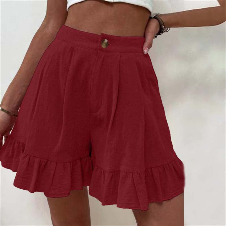 Kim Flowy Ruffle Hem Shorts