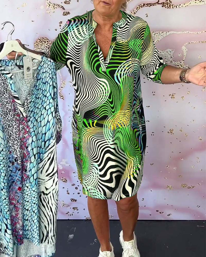 Dalia Vibrant Patterned Dress