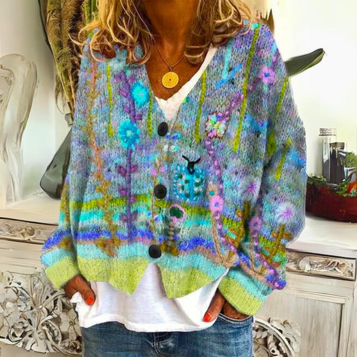 Roxanne Cozy and Colorful Knitted Sweater