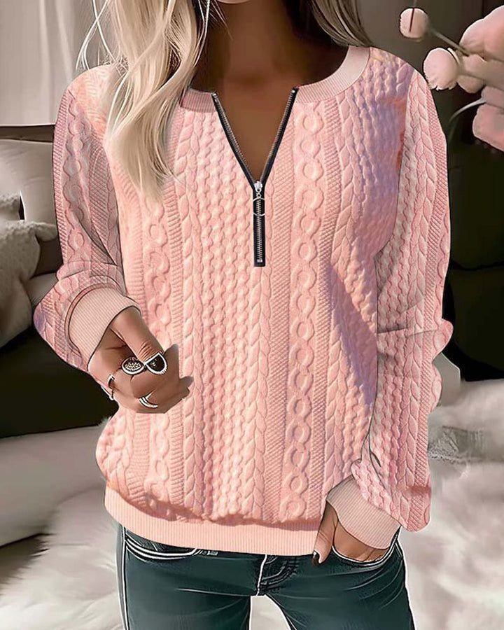 Tiffany Elegant Zip Sweater