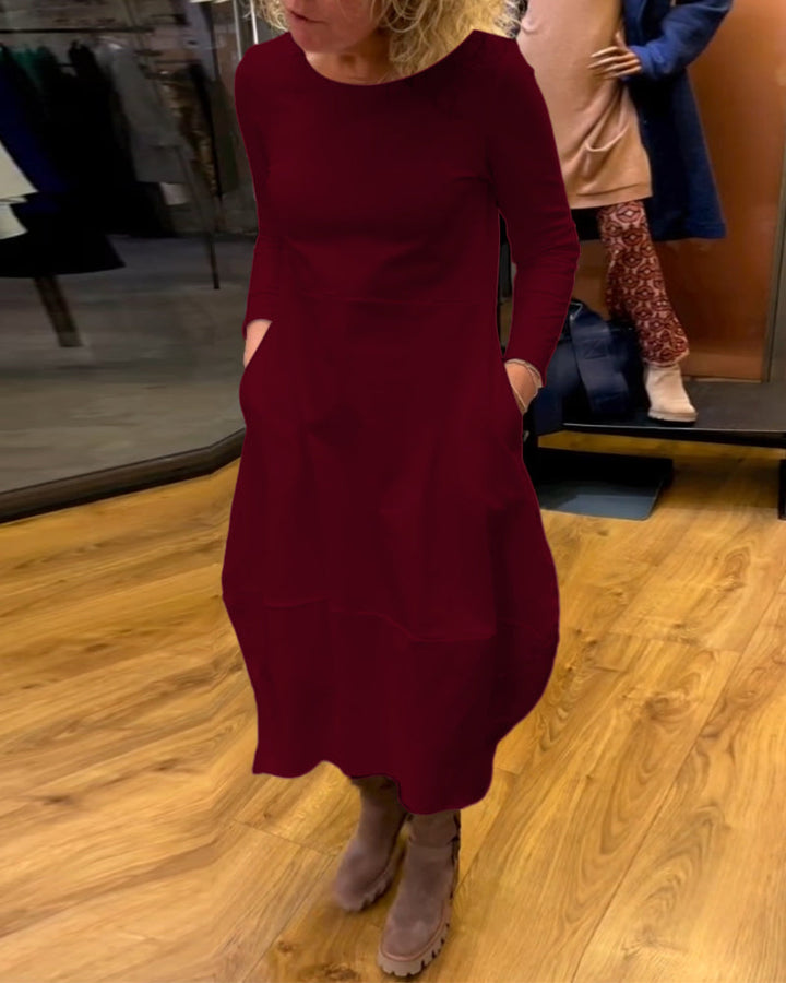 Emilia Midi Dress with Pockets