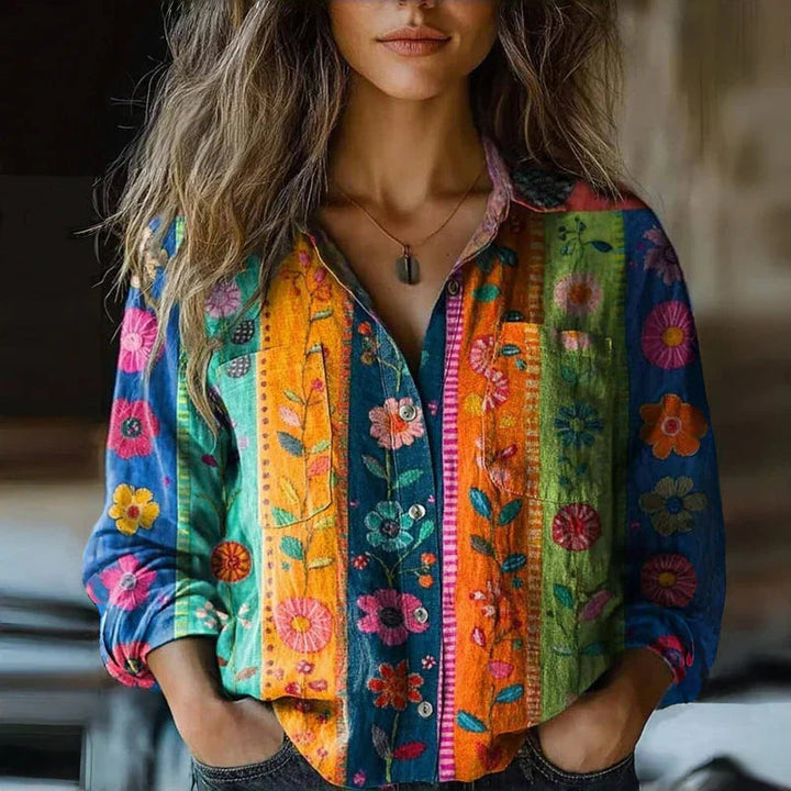 Milena Vintage Printed Blouse