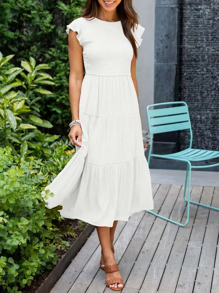 Aruba Elegant Dress with Tummy Coverage