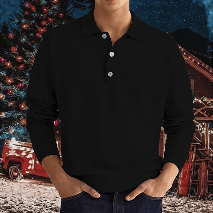 Rob Stylish Long Sleeve Casual Polo Shirt