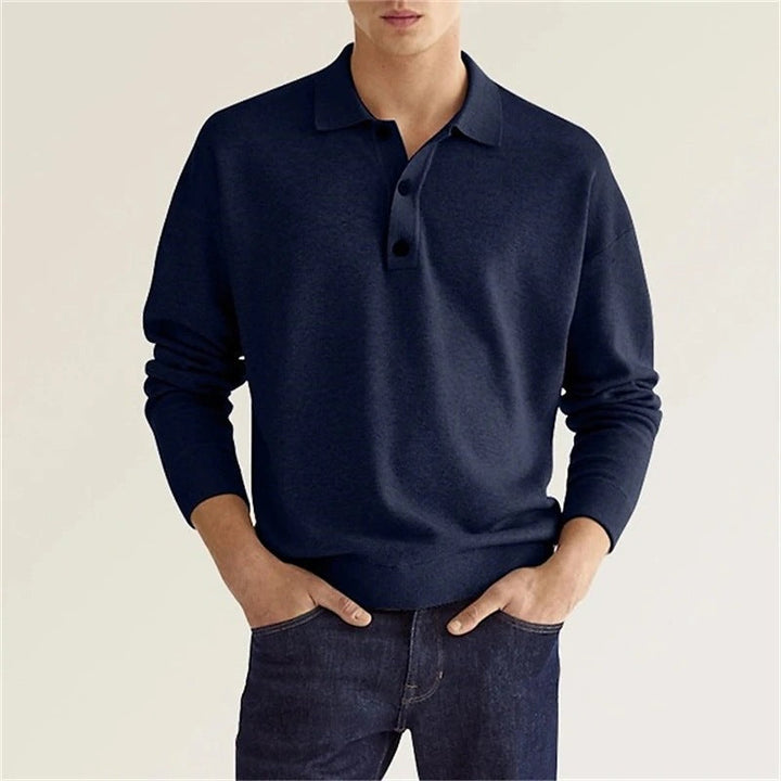 Rob Stylish Long Sleeve Casual Polo Shirt