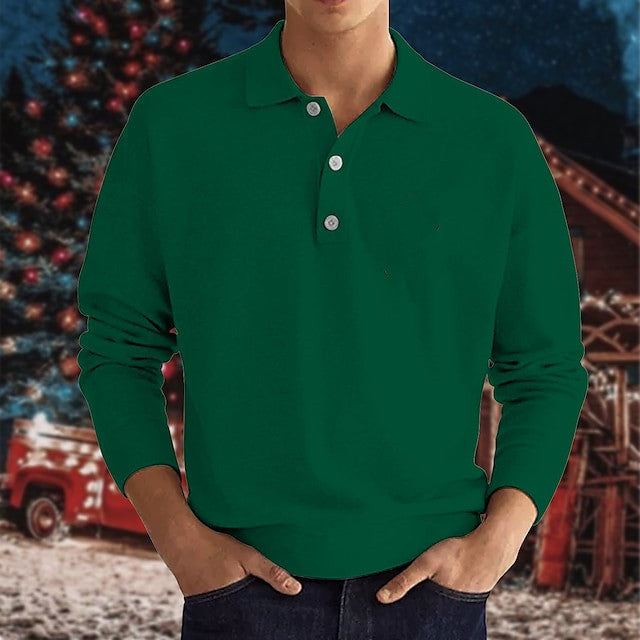 Rob Stylish Long Sleeve Casual Polo Shirt