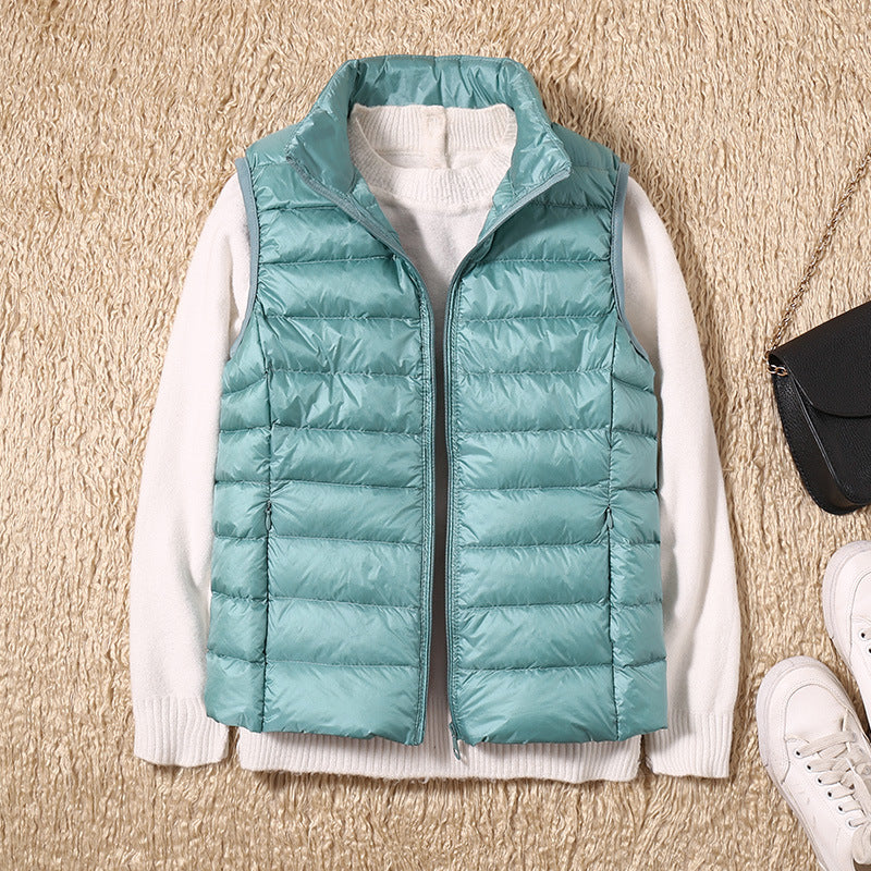 Eliza Lightweight Zip Puffer Vest