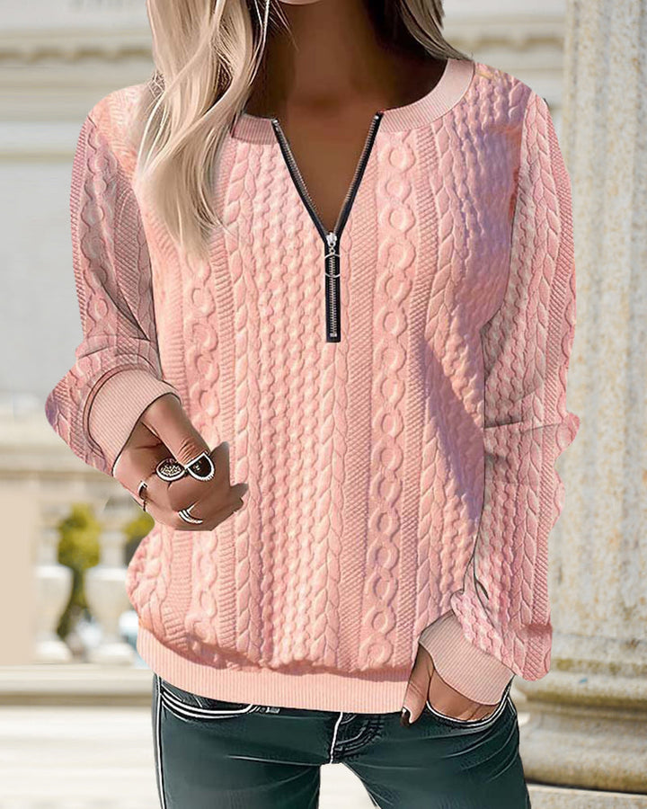 Tiffany Elegant Zip Sweater