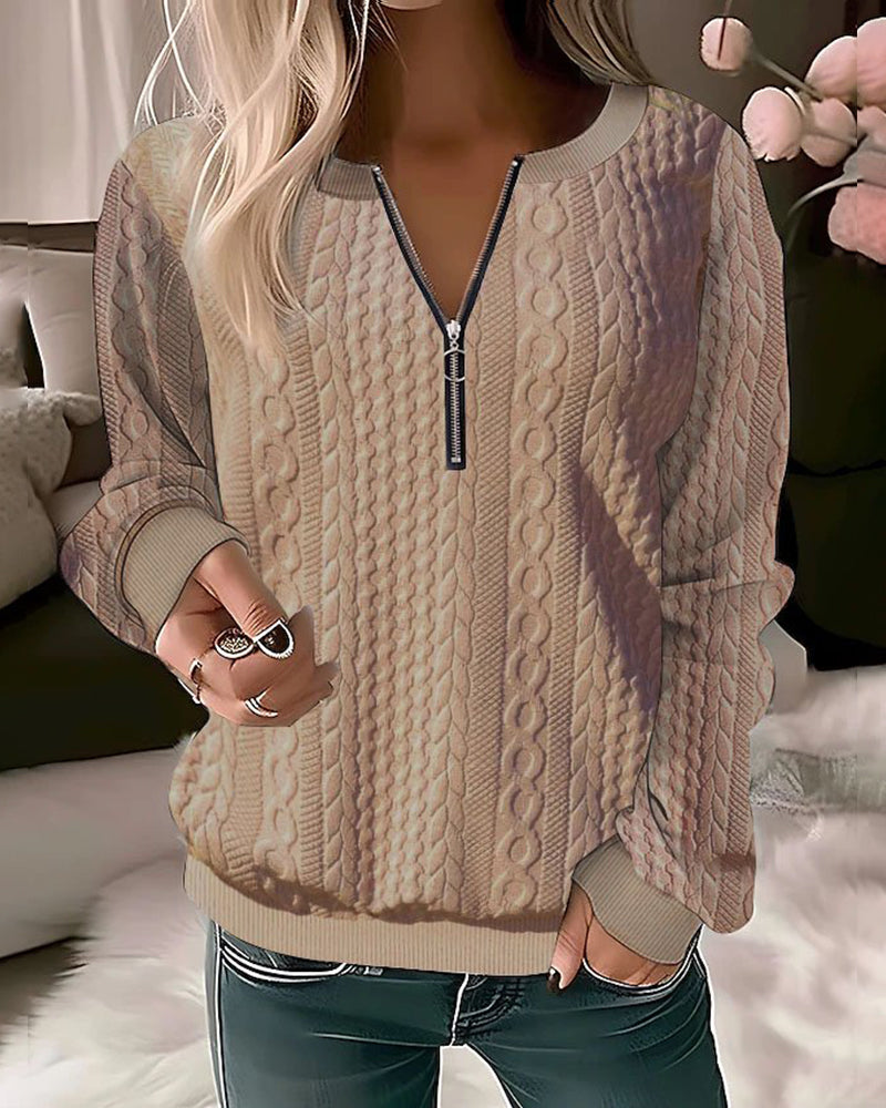 Tiffany Elegant Zip Sweater