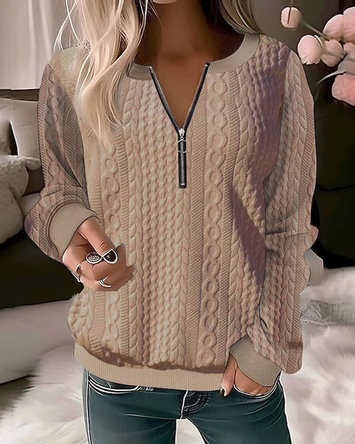 Tiffany Elegant Zip Sweater