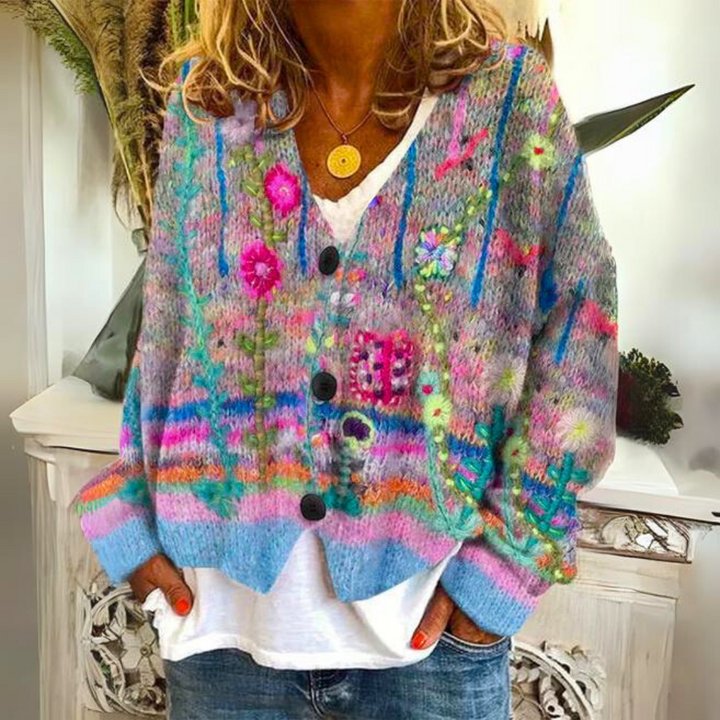 Roxanne Cozy and Colorful Knitted Sweater