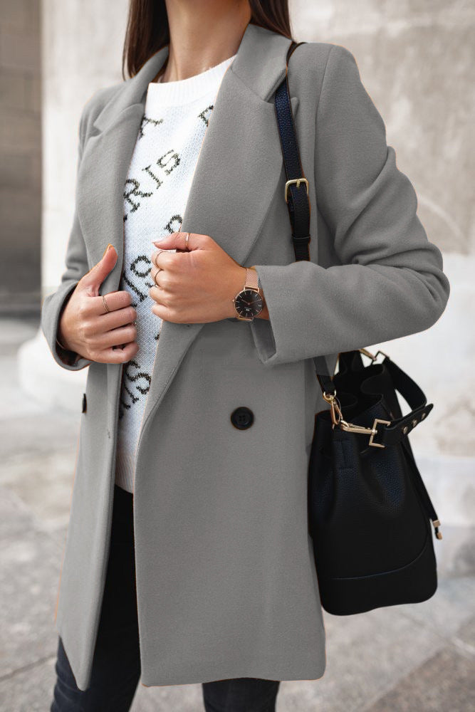 Elia Classic Double-Breasted Coat