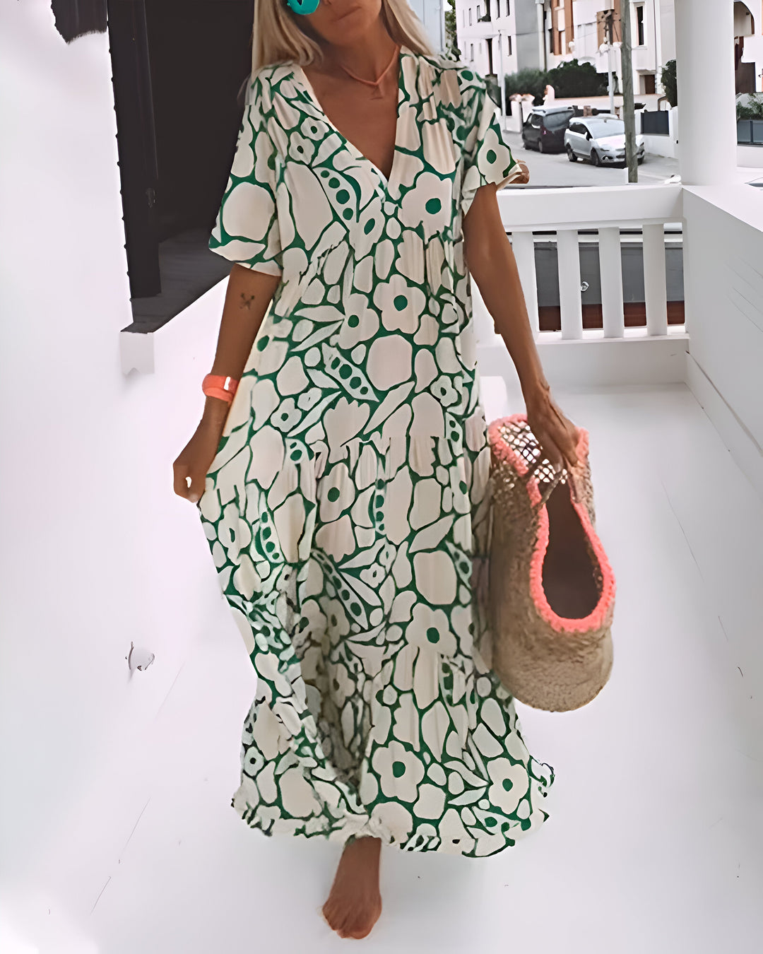 Tina Printed Midi Dress