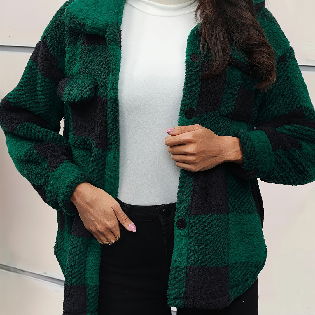 Kiana Stylish Fleece Oversized Jacket