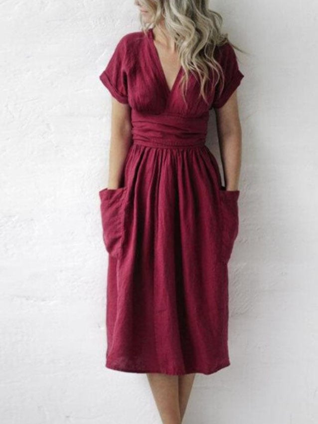 Malina- V-Neck Wrap Dress