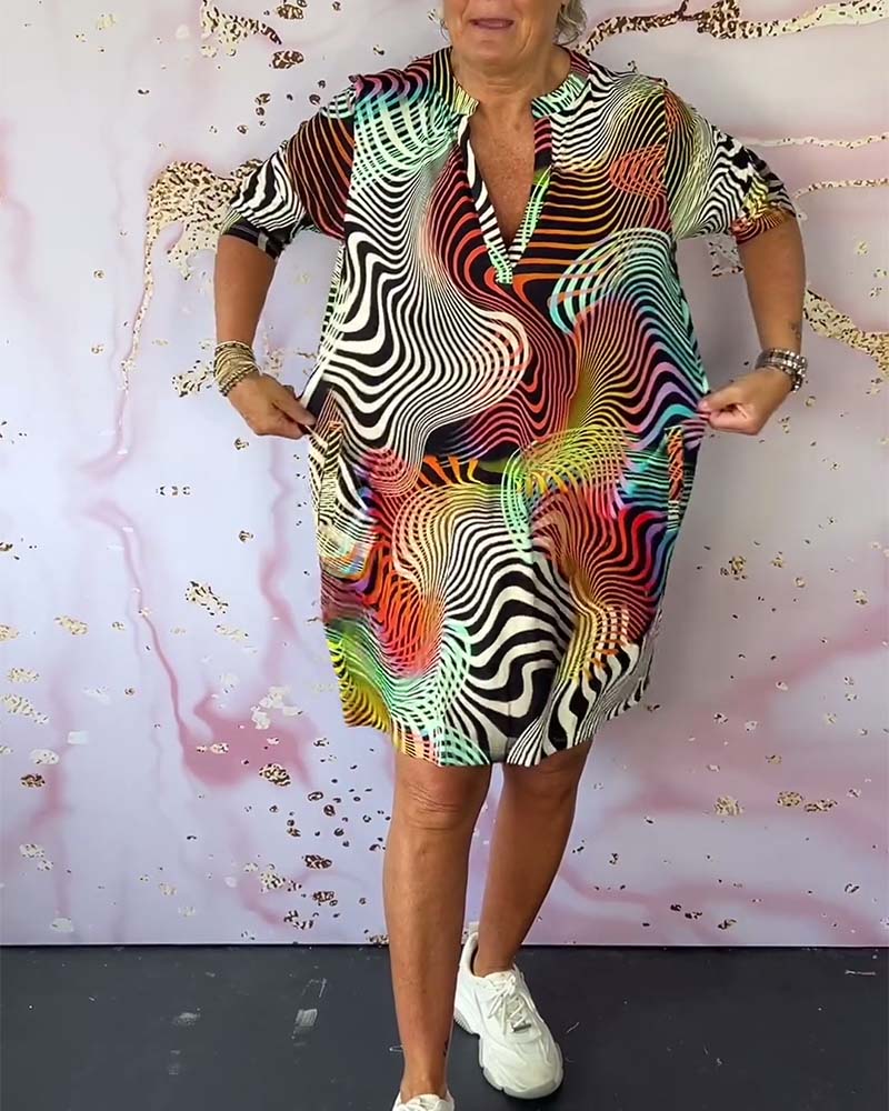 Dalia Vibrant Patterned Dress