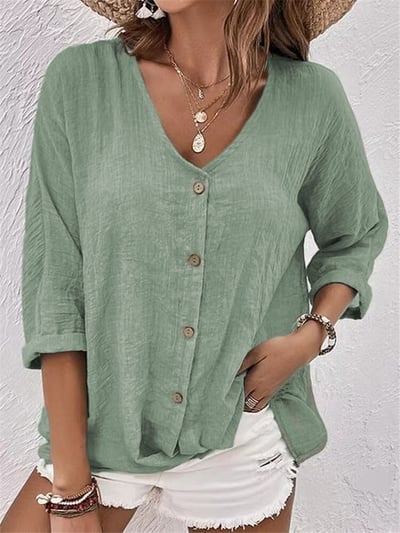 Kiana Loose V-Neck Shirt