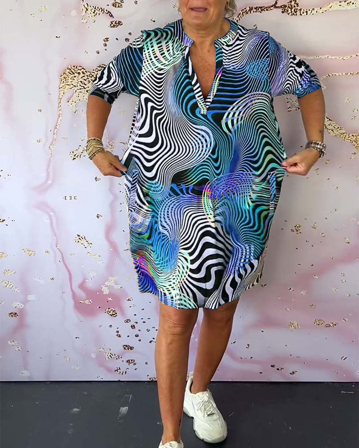 Dalia Vibrant Patterned Dress