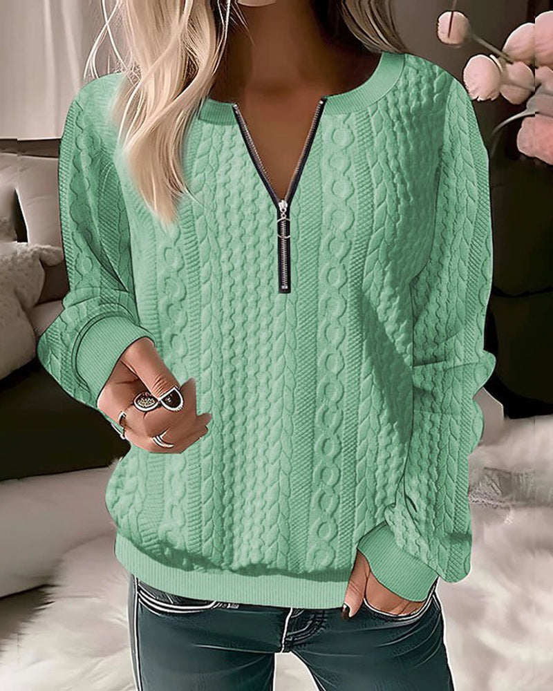 Tiffany Elegant Zip Sweater