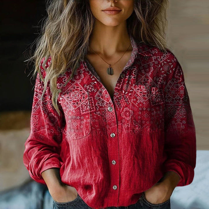 Milena Vintage Printed Blouse