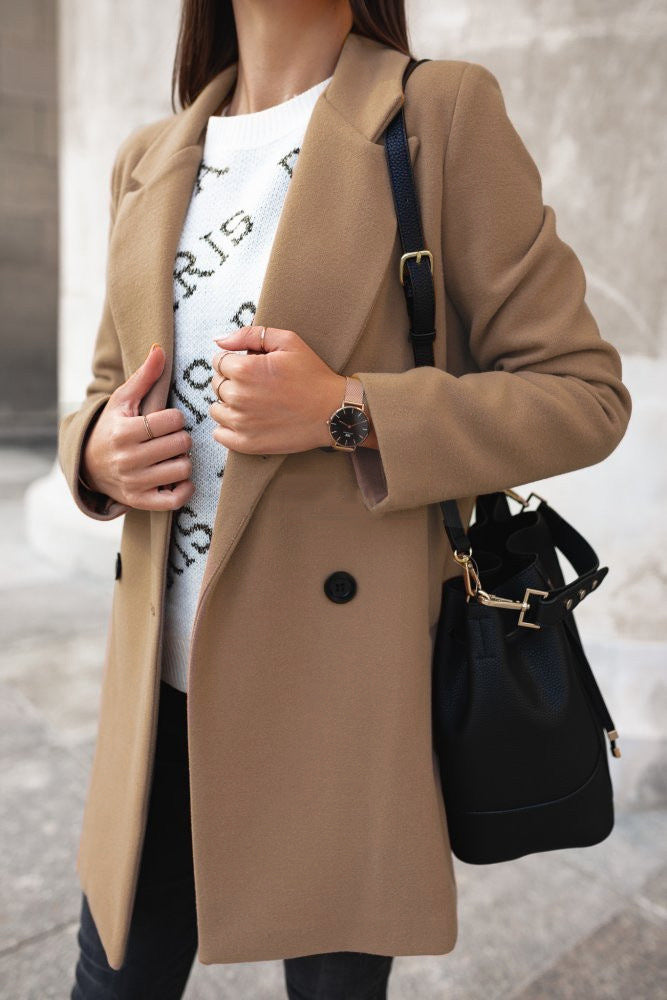 Elia Classic Double-Breasted Coat
