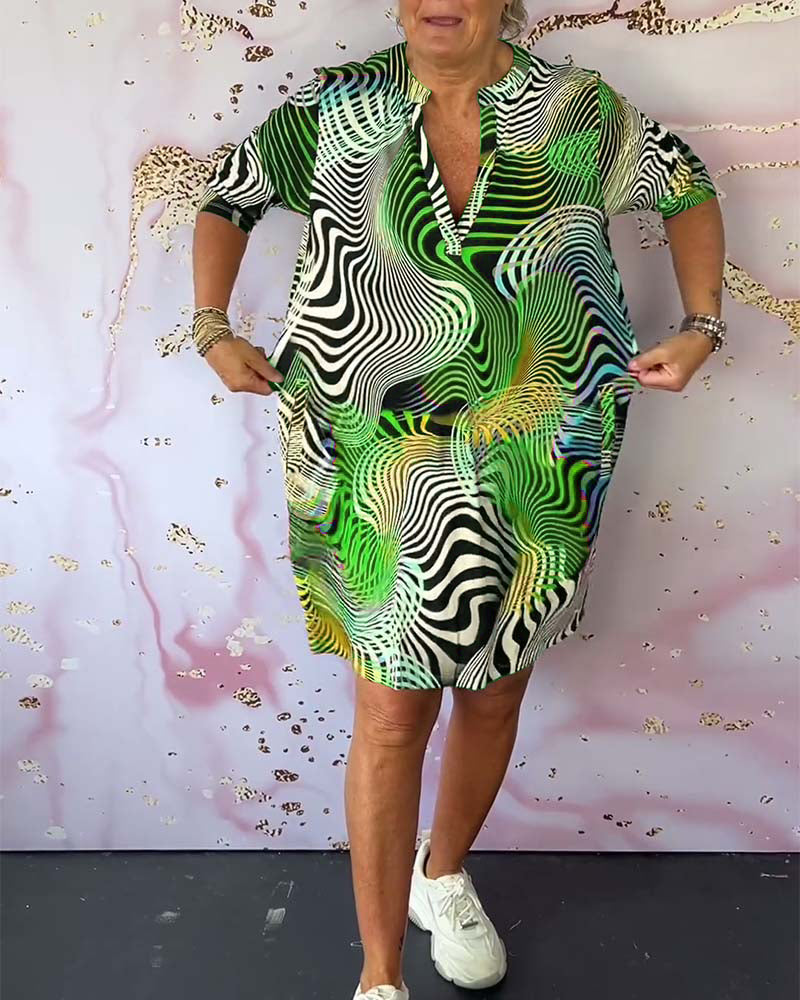 Dalia Vibrant Patterned Dress